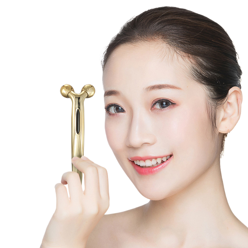 Double ball roller facial beauty device